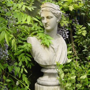 diana stone garden bust by the David Sharp Studio